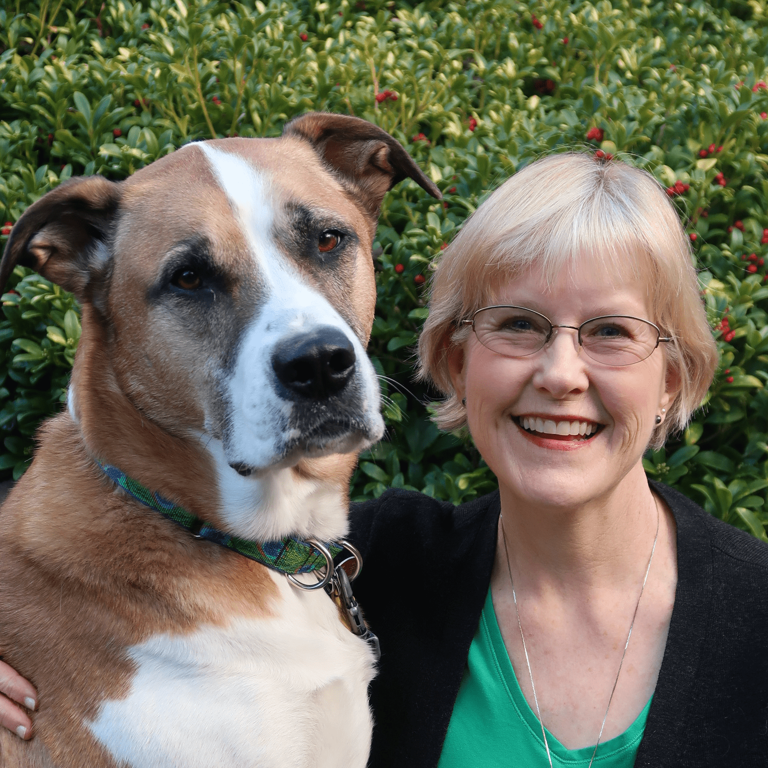Joyce Briggs w Leo cropped 2 squarecrop