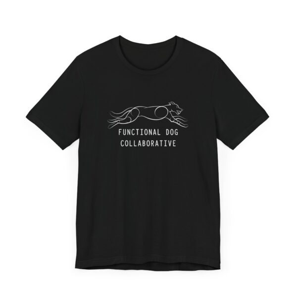 FDC Dog Logo Lineart with Text - Unisex Jersey Short Sleeve Tee - Image 3
